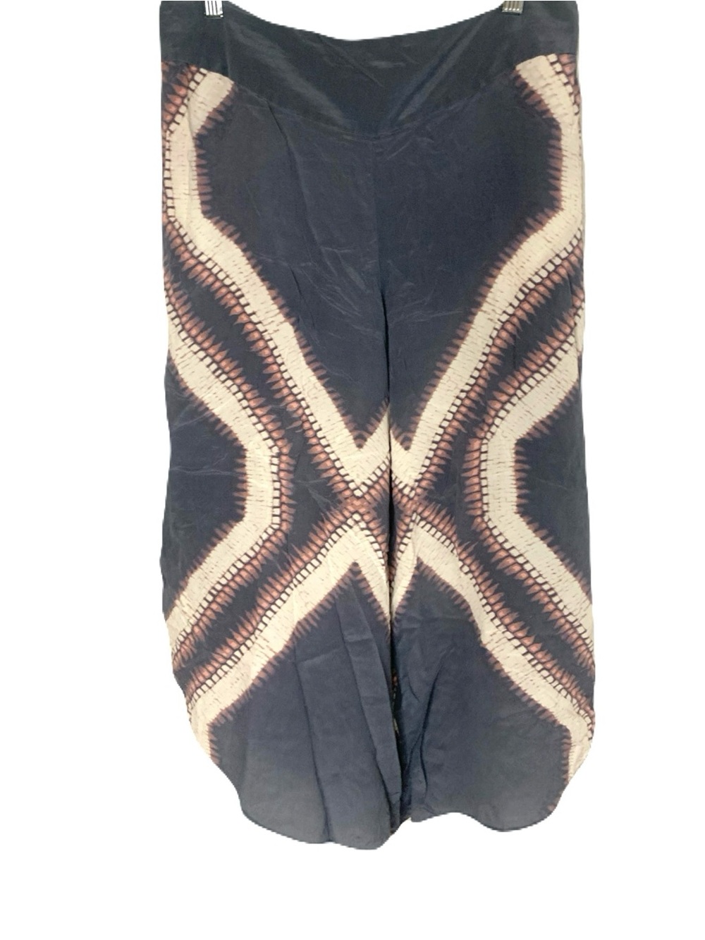 Anthropologie elevenses Size 12 Gray Tie-Dye Wide-Leg Cropped Harem Pants Boho
